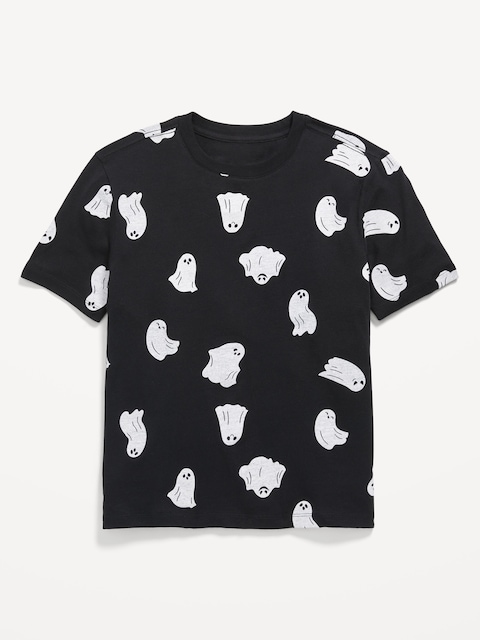 Softest Printed Crew-Neck T-Shirt for Boys - Gray Ghost