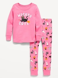 Image number 1 showing, Printed Snug-Fit Pajama Set for Toddler & Baby