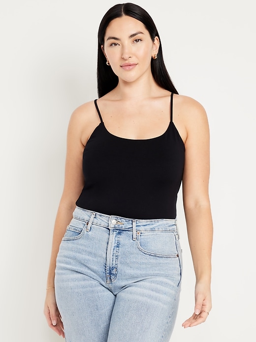 Image number 4 showing, Fitted Double-Layer Cropped Cami Top