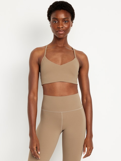 Light Support StudioSmooth Racerback Sports Bra - Salt Marsh