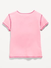 Image number 2 showing, Polly Pocket™ Fitted Ribbed Graphic T-Shirt for Girls