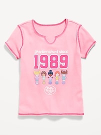 Image number 1 showing, Polly Pocket™ Fitted Ribbed Graphic T-Shirt for Girls
