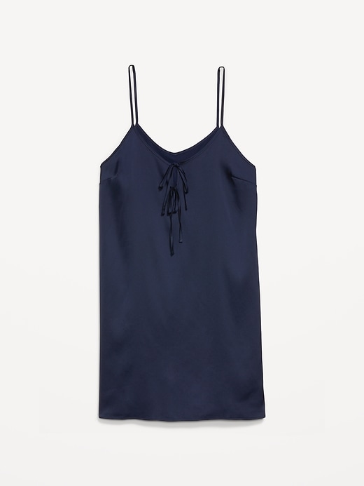 Image number 4 showing, Tie-Front Satin Nightgown
