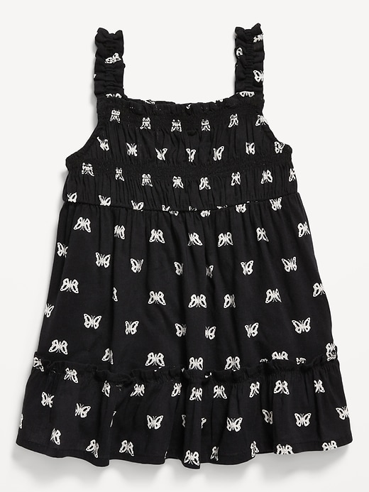 Image number 2 showing, Printed Sleeveless Ruffle-Trim Smocked Dress for Baby