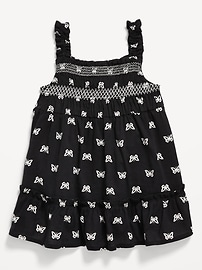 Image number 1 showing, Printed Sleeveless Ruffle-Trim Smocked Dress for Baby