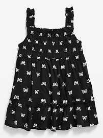 Image number 2 showing, Printed Sleeveless Ruffle-Trim Smocked Dress for Baby