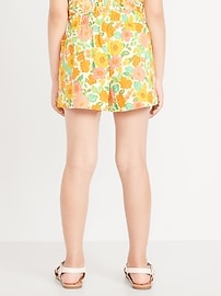 Image number 2 showing, Printed Double-Weave Pull-On Utility Shorts for Girls