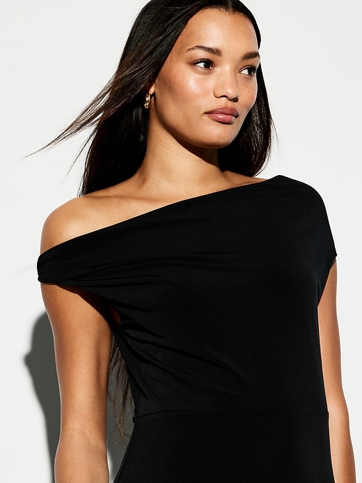 Image number 6 showing, The Occasion by Old Navy One-Shoulder Midi Dress