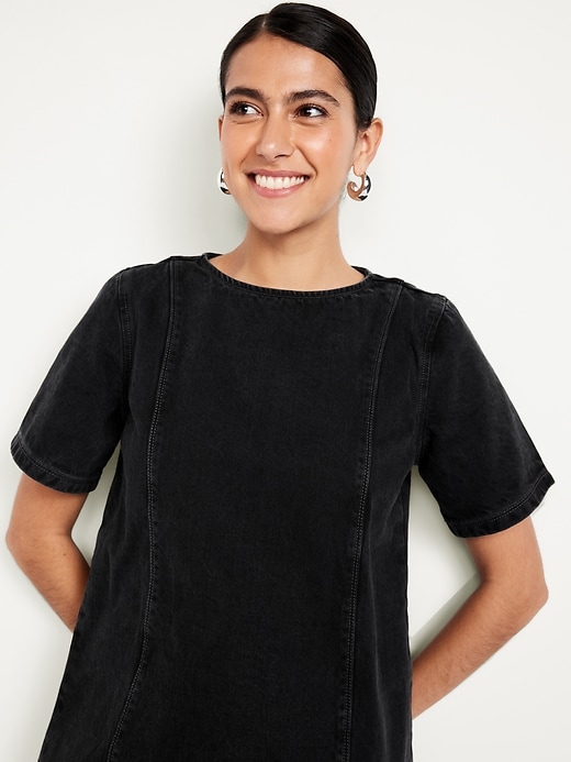 Image number 3 showing, Denim Mini Dress