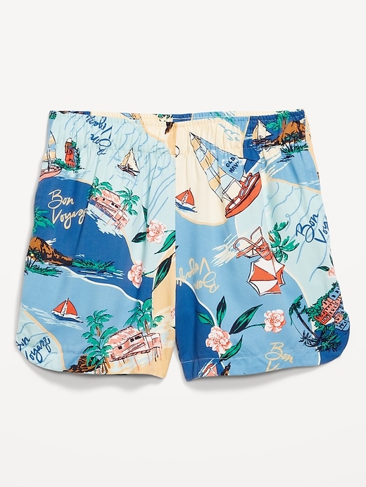 Image number 8 showing, High-Waisted Crinkle Gauze Shorts -- 4-inch inseam