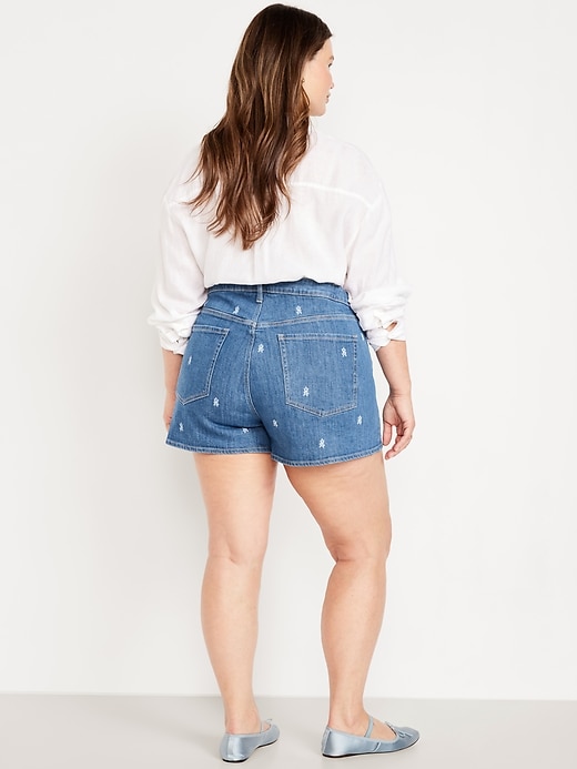 Image number 8 showing, Curvy High-Waisted OG Jean Shorts -- 3-inch inseam