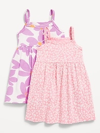 Image number 2 showing, Sleeveless Pocket Jersey-Knit Fit and Flare Dress for Toddler Girls