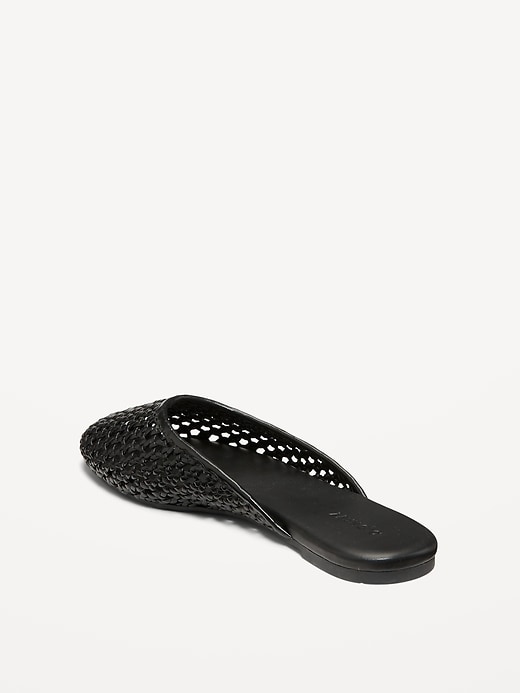 Image number 5 showing, Faux-Leather Woven Mule for Women