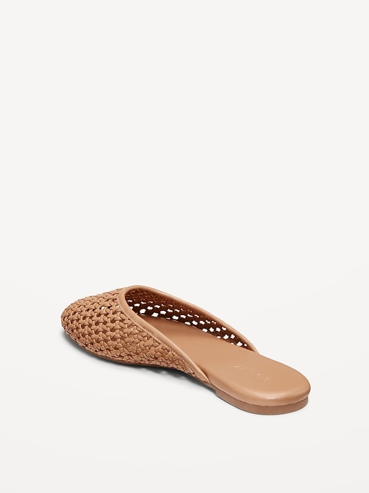 Image number 5 showing, Faux-Leather Woven Mule for Women