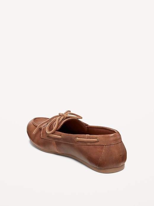Image number 5 showing, Faux-Leather Boat Shoes for Women