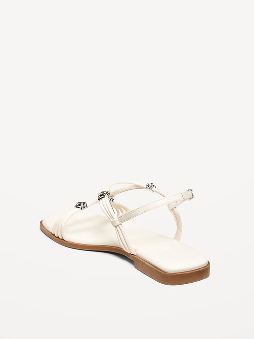 Image number 5 showing, Faux-Leather Strappy Hardware Sandals