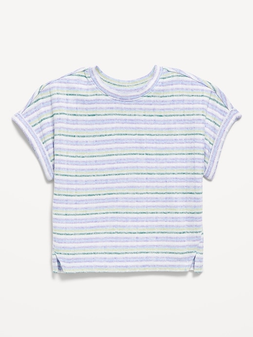 Image number 1 showing, Printed Dolman-Sleeve Rib-Knit T-Shirt for Toddler Girls