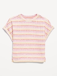Image number 1 showing, Printed Dolman-Sleeve Rib-Knit T-Shirt for Toddler Girls