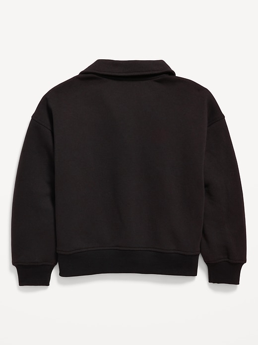 Image number 3 showing, Long-Sleeve Graphic Polo Sweatshirt for Girls