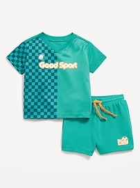 Image number 1 showing, Mesh Graphic Top and Shorts Set for Baby