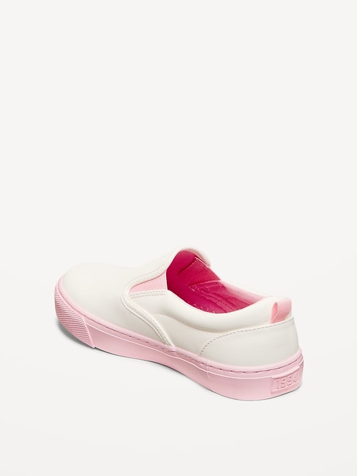 Image number 4 showing, Faux-Leather Slip-On Sneakers for Girls