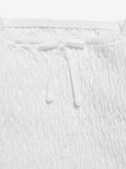 Image number 3 showing, Short Puff-Sleeve Smocked Top for Girls