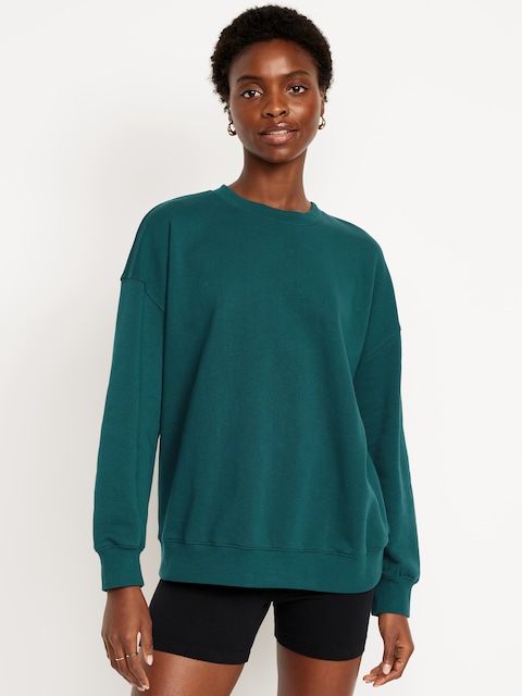 SoComfy Oversized Tunic Sweatshirt - Jet Stream