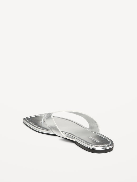 Image number 5 showing, Faux-Leather Flip Flop for Women