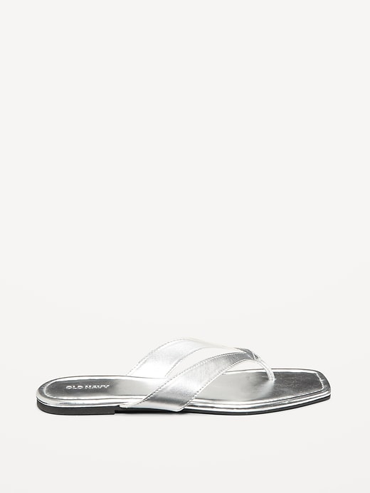 Image number 4 showing, Faux-Leather Flip Flop for Women
