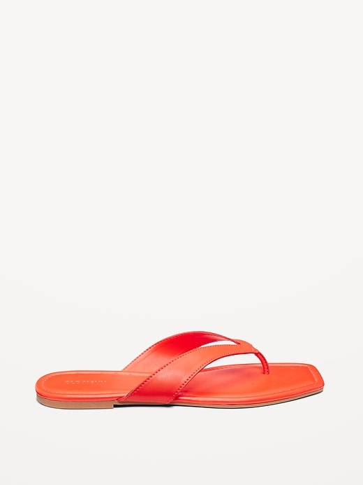 Image number 4 showing, Faux-Leather Flip Flop for Women