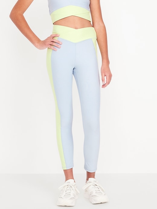 Image number 3 showing, High-Waisted PowerSoft 7/8-Length Performance Leggings for Girls