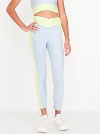 Image number 3 showing, High-Waisted PowerSoft 7/8-Length Performance Leggings for Girls