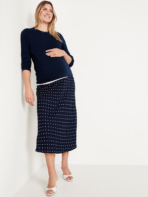Image number 3 showing, Maternity A-Line Midi Skirt