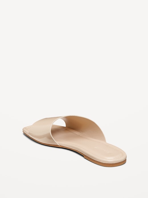 Image number 5 showing, Faux-Leather Slide Sandals for Women
