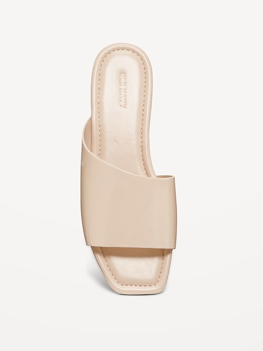 Image number 3 showing, Faux-Leather Slide Sandals for Women