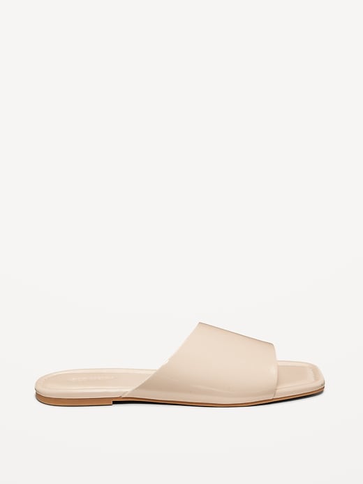 Image number 4 showing, Faux-Leather Slide Sandals for Women