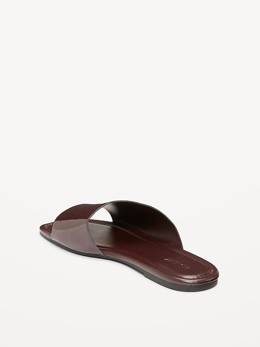 Image number 5 showing, Faux-Leather Slide Sandals for Women