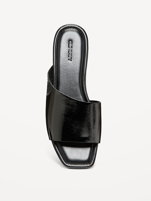 Image number 3 showing, Faux-Leather Slide Sandals for Women