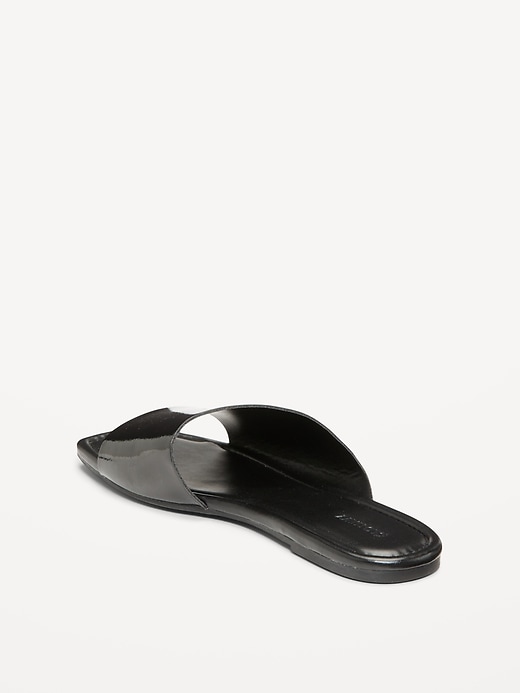 Image number 5 showing, Faux-Leather Slide Sandals for Women