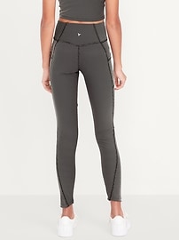 Image number 2 showing, High-Waisted PowerSoft Ribbed Performance 7/8 Leggings for Girls