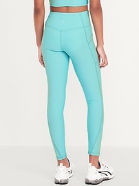 Image number 2 showing, High-Waisted PowerSoft Ribbed Performance 7/8 Leggings for Girls