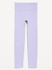 Image number 4 showing, Fitted High-Waisted 7/8-Length Seamless Performance Leggings for Girls