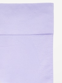Image number 5 showing, Fitted High-Waisted 7/8-Length Seamless Performance Leggings for Girls