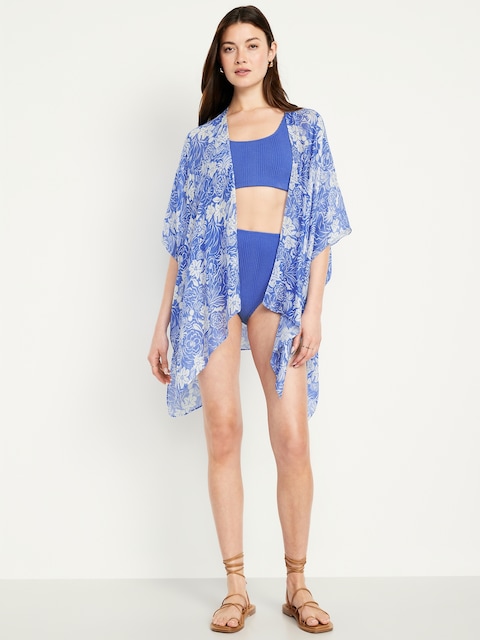 Lightweight Duster - Blue Floral