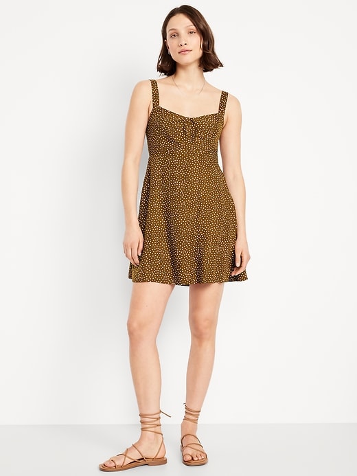 Image number 1 showing, Fit & Flare Crepe Mini Dress