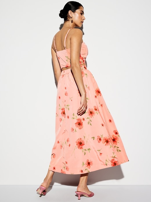 Image number 2 showing, The Occasion by Old Navy High-Waisted Taffeta Midi Skirt