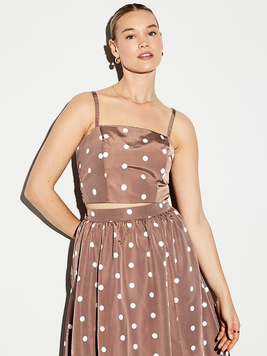 Image number 8 showing, The Occasion by Old Navy Taffeta Cropped Tank Top