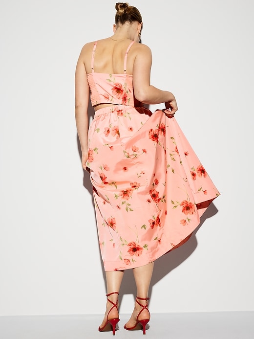 Image number 8 showing, The Occasion by Old Navy High-Waisted Taffeta Midi Skirt