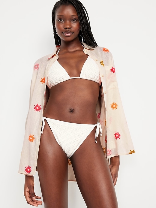 Image number 3 showing, Crochet String Bikini Swim Bottoms
