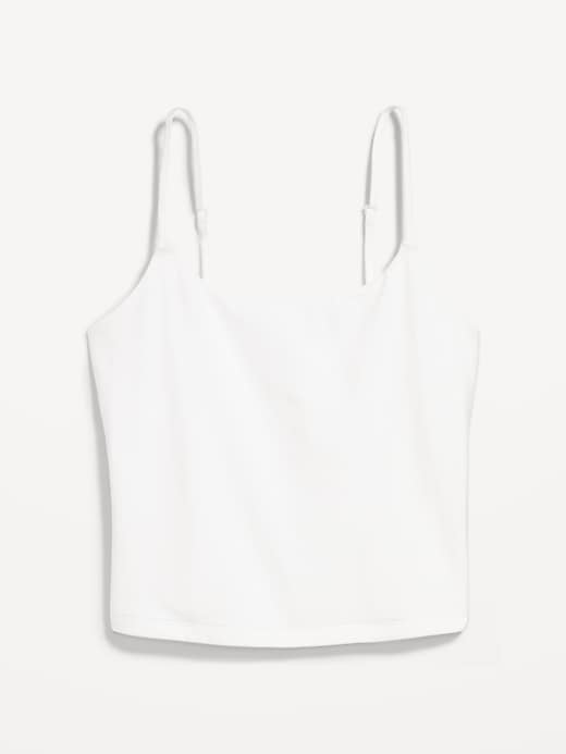 Image number 8 showing, Fitted Double-Layer Cropped Cami Top